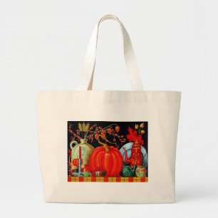 Bolsa Tote Grande Mesa festiva do outono