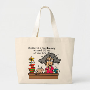 Bolsa Tote Grande Meses Humor