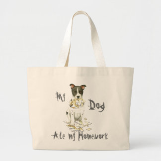 Bolsa Tote Grande Meu Cachorro Canaana Comeu Meu Trabalho De Casa