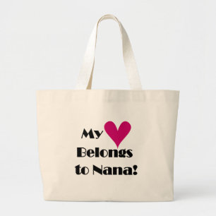 Bolsa Tote Grande Meu coração pertence a Nana