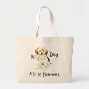 Bolsa Tote Grande Meu Havanês Comeu Meu Trabalho De Casa