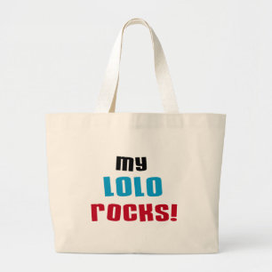 Bolsa Tote Grande Meu Lolo balança t-shirt e presentes