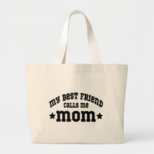 Bolsa Tote Grande Meu Melhor Amigo Me Chama de Mãe Dia das Mães Pet