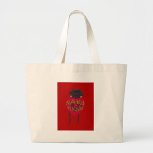 Bolsa Tote Grande Meu Namorados te ama Nakupenda Kenya Swahili Art.