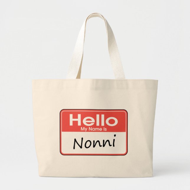 Bolsa Tote Grande Meu nome é Nonni (Frente)