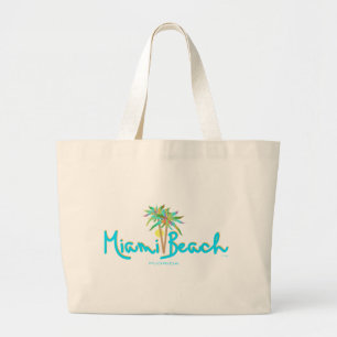 Bolsa Tote Grande Miami Beach, Florida, eu te amo