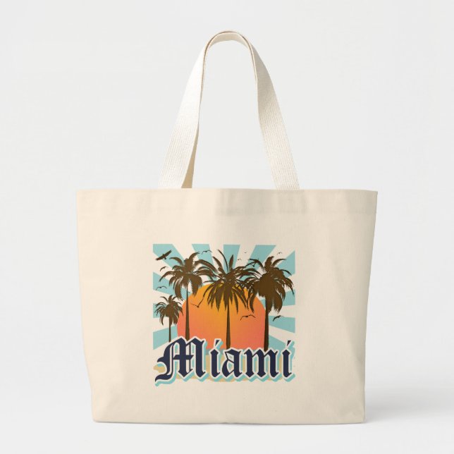 Bolsa Tote Grande Miami Beach Florida FLA (Frente)