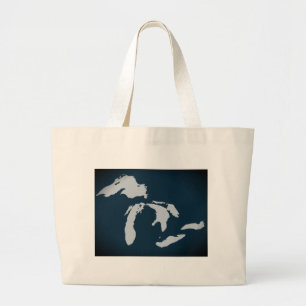 Bolsa Tote Grande Michigan e os grandes lagos