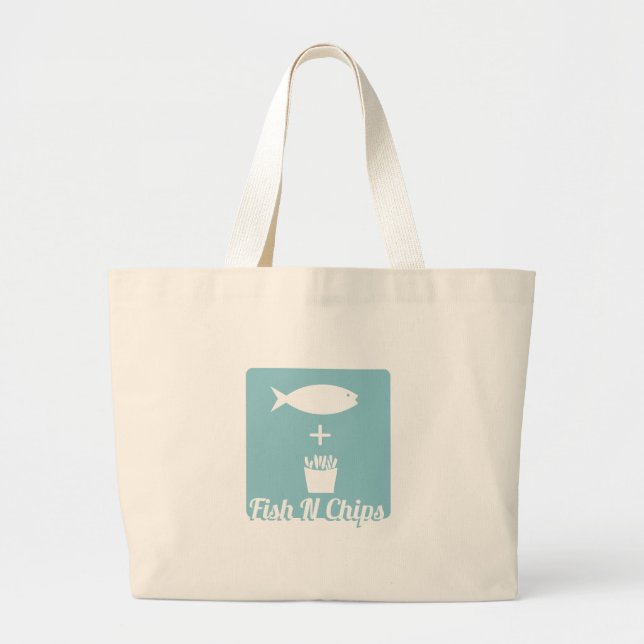 Bolsa Tote Grande Microplaquetas dos peixes N (Frente)