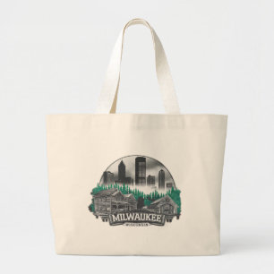 Bolsa Tote Grande Milwaukee City Wisconsin EUA