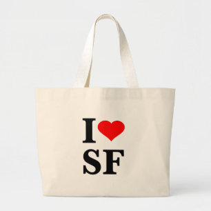 Bolsa Tote Grande Mim coração San Francisco