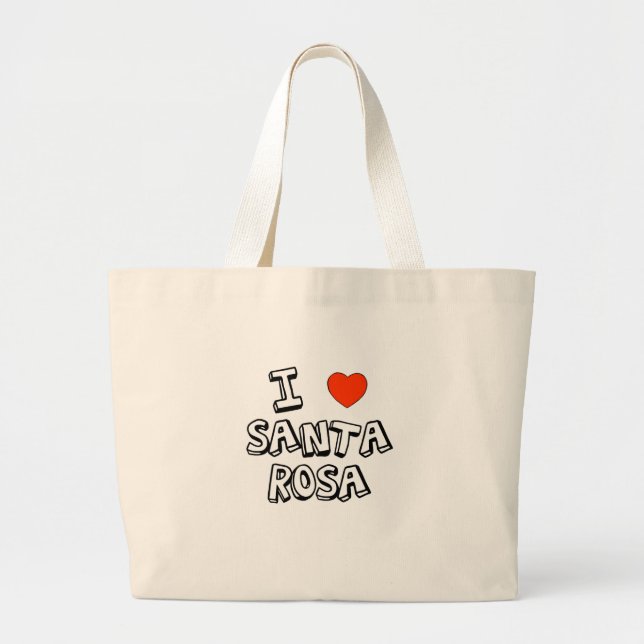 Bolsa Tote Grande Mim coração Santa Rosa (Frente)
