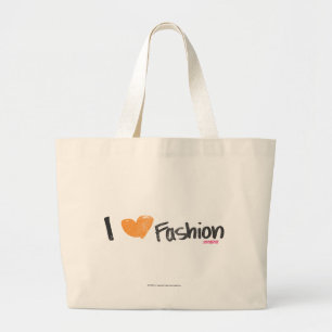 Bolsa Tote Grande Mim laranja da forma do coração