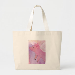 Bolsa Tote Grande Mindinho o porco do vôo