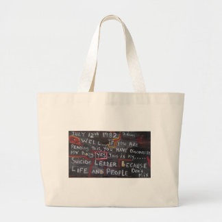 Bolsa Tote Grande Minha Carta de Suicídio