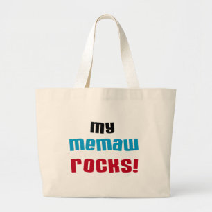 Bolsa Tote Grande Minha Memaw Rocks T-shirts e presentes