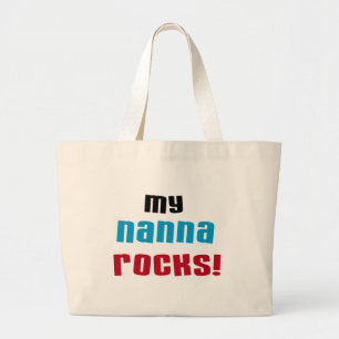 Bolsa Tote Grande Minha Nanna Rocks T shirts e presentes