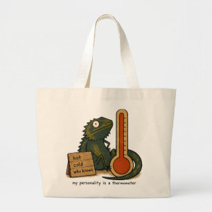 Bolsa Tote Grande Minha Personalidade É Um Termômetro Arte de Dragão