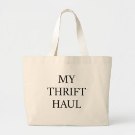 Bolsa Tote Grande Minha Sacola de Compras de Brechó