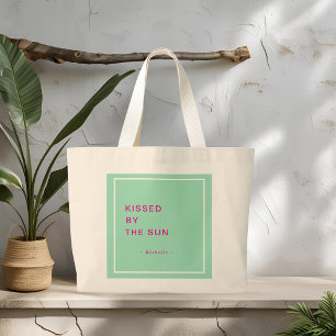 Bolsa Tote Grande Mínimo personalizado beijado pelo Saco Sol Tote