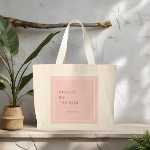 Bolsa Tote Grande Mínimo personalizado beijado pelo Saco Sol Tote