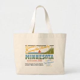 Bolsa Tote Grande Minnesota - terra de dez mil lagos
