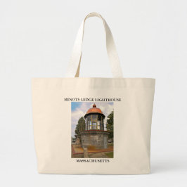 Bolsa Tote Grande Minots Ledge Lighthouse Massachusetts Tote Bag