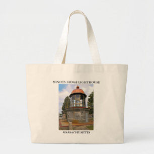 Bolsa Tote Grande Minots Ledge Lighthouse Massachusetts Tote Bag
