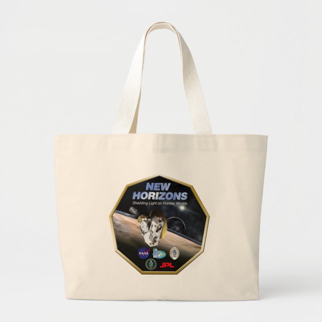 Bolsa Tote Grande Missão de New Horizons a Pluto! (Frente)
