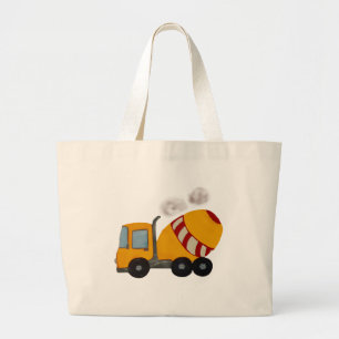 Bolsa Tote Grande Misturador concreto amarelo e vermelho
