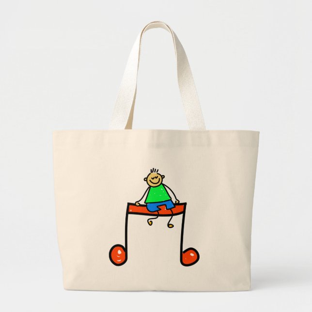 Bolsa Tote Grande Miúdo da música (Frente)