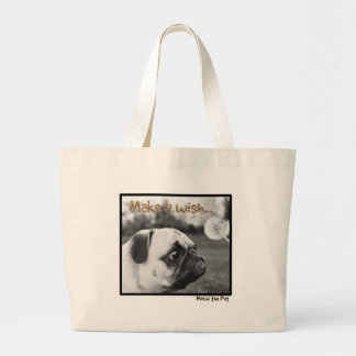 Bolsa Tote Grande Mochi o Pug faz um desejo