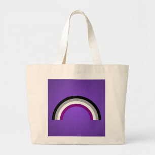 Bolsa Tote Grande Mochila com orgulho arco-íris assexualidade