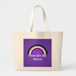 Bolsa Tote Grande Mochila com orgulho arco-íris assexualidade