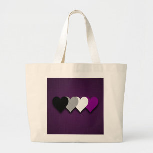 Bolsa Tote Grande Mochila do orgulho da assexualidade