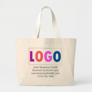 Bolsa Tote Grande Modelo de logotipo corporativo e empresarial perso