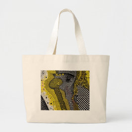Bolsa Tote Grande Modern Abstract Dot Pattern 
