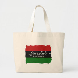 Bolsa Tote Grande Moderno JUNETEENTH Pan-Africano REALMENTE GRATUITO