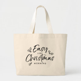 Bolsa Tote Grande Moderno Trendência do Natal Citação Letras Letras 
