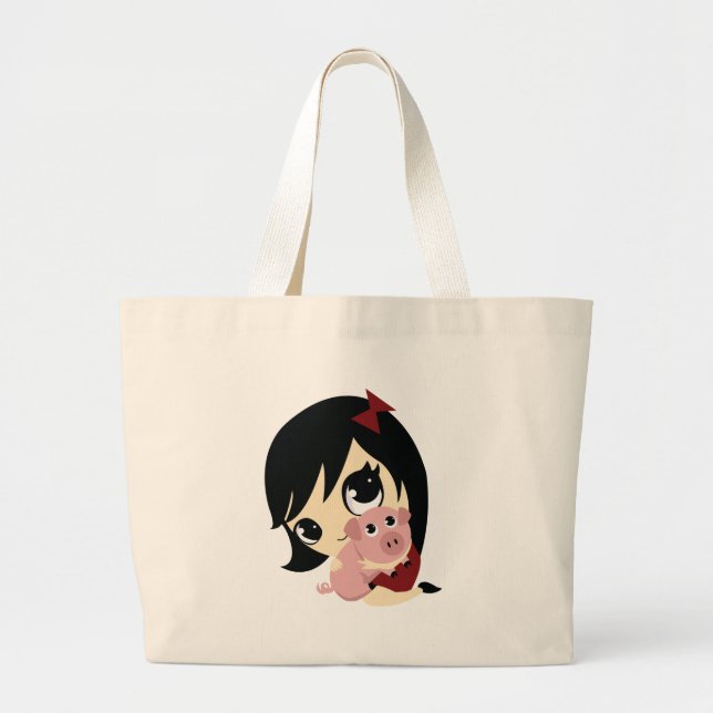 Bolsa Tote Grande Moeda de um centavo e Snickerdoodle (Frente)