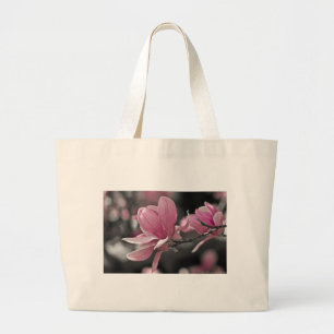 Bolsa Tote Grande Molho Rosa Japonês Magnolia