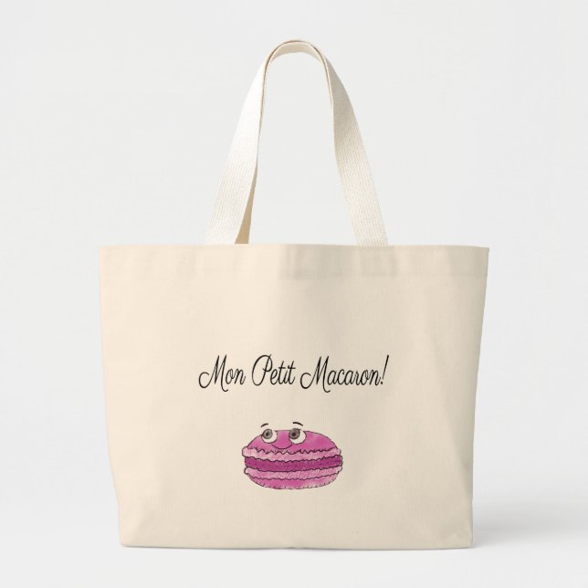 Bolsa Tote Grande Mon Petit Macaron (Frente)