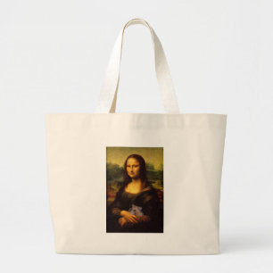 Bolsa Tote Grande Mona Lisa Com Hamster