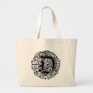 Bolsa Tote Grande Monarchia Black "D"