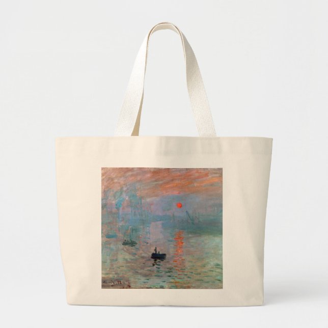 Bolsa Tote Grande Monet , “ Impression, Sunrise ” (Frente)