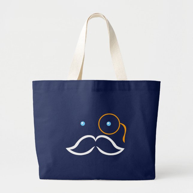 Bolsa Tote Grande Monocle e bigode (Frente)