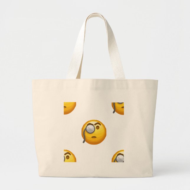 Bolsa Tote Grande monóculo emoji (Frente)