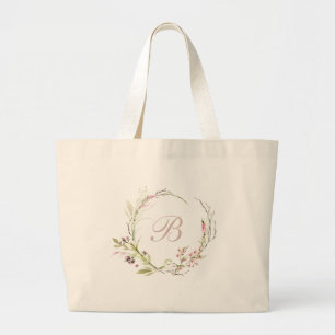Bolsa Tote Grande Monograma da Terra Botânica de Flor Selvagem Elega