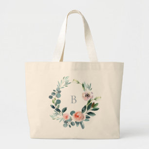 Bolsa Tote Grande Monograma da Terra Floral do Jardim Elegante