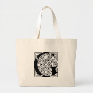 Bolsa Tote Grande Monograma de Nó Celta Antigo com Letra G